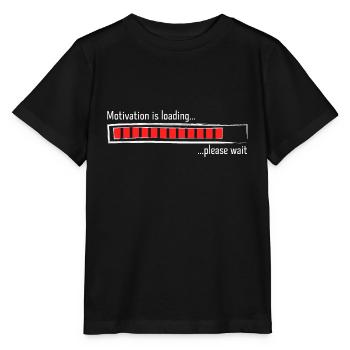 Loading bar motivation is loading sayings - Stanley/Stella MINI CREATOR Kids’ T-Shirt - black - Front - Mikhail (115cm)