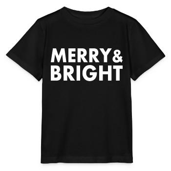 Merry and bright - Stanley/Stella MINI CREATOR Kids’ T-Shirt - black - Front - Mikhail (115cm)