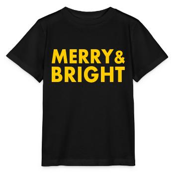 Merry and bright - Stanley/Stella MINI CREATOR Kids’ T-Shirt - black - Front - Mikhail (115cm)