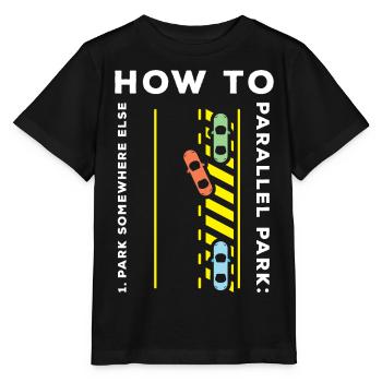 Auto stationnement Auto-école - T-shirt bio MINI CREATOR Stanley/Stella Enfant - noir - Devant - Mikhail (115cm)