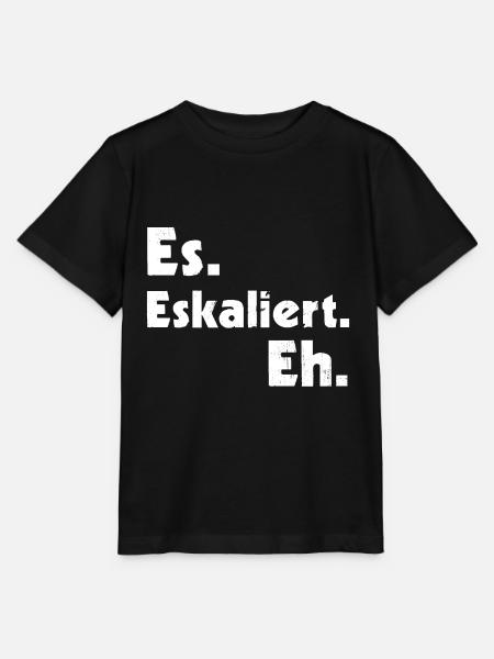 Es. Eskaliert. Eh. - Stanley/Stella Kinder T-Shirt MINI CREATOR  - Schwarz