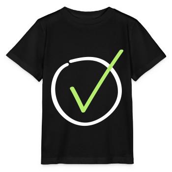 haken symbol icon - Stanley/Stella Kinder T-Shirt MINI CREATOR  - Schwarz - Vorne - Mikhail (115cm)