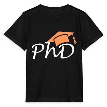 Abschluss Doktor PhD Universität Uni - Stanley/Stella Kinder T-Shirt MINI CREATOR  - Schwarz - Vorne - Mikhail (115cm)