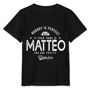 Mattéo Geschenk personalisiertes Hemd Vorname mattéo - Stanley/Stella Kinder T-Shirt MINI CREATOR  - Schwarz - Vorne - Mikhail (115cm)