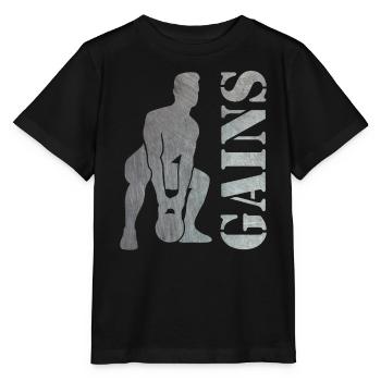 Bodybuilder Force Sport Squats Squats Cadeau - T-shirt bio MINI CREATOR Stanley/Stella Enfant - noir - Devant - Mikhail (115cm)