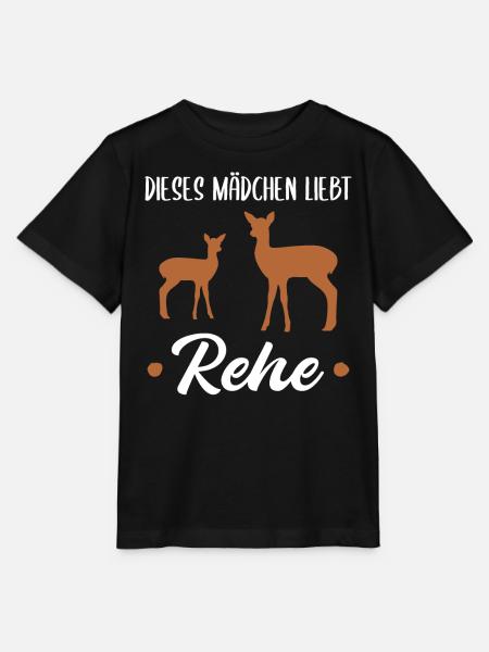Reh Rehkitz Waldtiere Mädchen Geschenk - Stanley/Stella Kinder T-Shirt MINI CREATOR - Schwarz