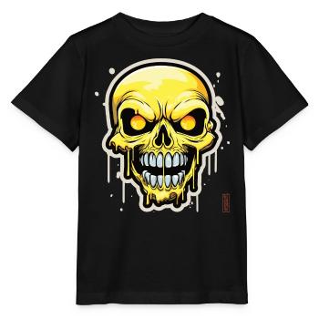 Crâne ringard - T-shirt bio MINI CREATOR Stanley/Stella Enfant - noir - Devant - Mikhail (115cm)