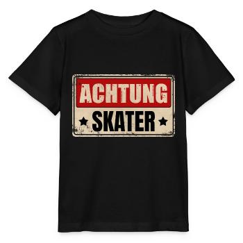 ACHTUNG SKATER - Stanley/Stella Kinder T-Shirt MINI CREATOR  - Schwarz - Vorne - Mikhail (115cm)