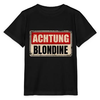 ATTENTION BLONDE - T-shirt bio MINI CREATOR Stanley/Stella Enfant - noir - Devant - Mikhail (115cm)