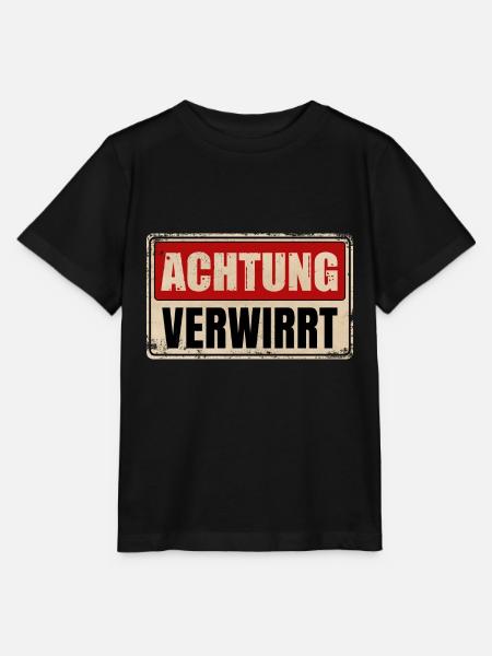 ACHTUNG VERWIRRT - Stanley/Stella Kinder T-Shirt MINI CREATOR  - Schwarz