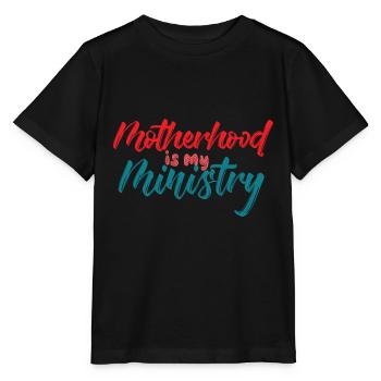 La maternité est mon ministère - T-shirt bio MINI CREATOR Stanley/Stella Enfant - noir - Devant - Mikhail (115cm)