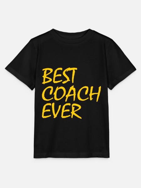 Best coach ever - Koszulka dziecięca Stanley/Stella MINI CREATOR  - czarny