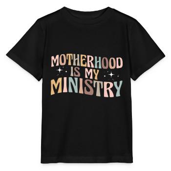 La maternité est mon ministère - T-shirt bio MINI CREATOR Stanley/Stella Enfant - noir - Devant - Mikhail (115cm)