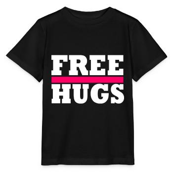 Free Hugs - Stanley/Stella Kinder T-Shirt MINI CREATOR  - Schwarz - Vorne - Mikhail (115cm)