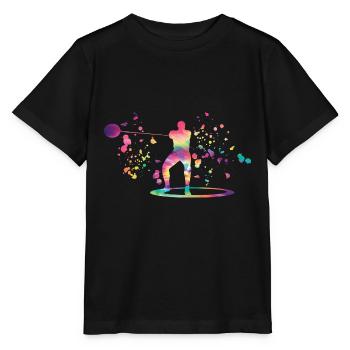Hammer Thrower Colorsplash Hammer throwing - Stanley/Stella MINI CREATOR Kids’ T-Shirt - black - Front - Mikhail (115cm)
