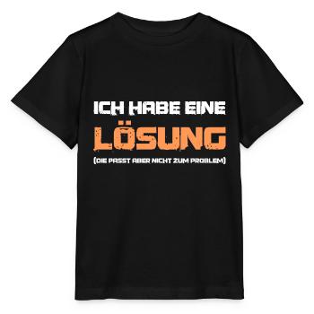 Ich habe eine Lösung passt aber nicht zum Problem - Stanley/Stella Kinder T-Shirt MINI CREATOR  - Schwarz - Vorne - Mikhail (115cm)