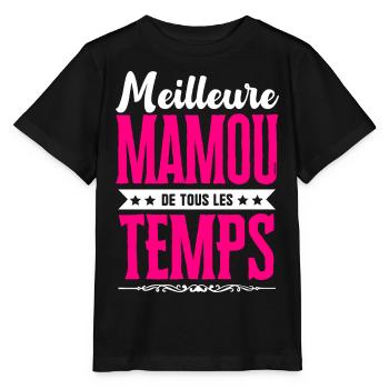 Meilleure Mamou de Tous les Temps - Rose/Blanc - T-shirt bio MINI CREATOR Stanley/Stella Enfant - noir - Devant - Mikhail (115cm)