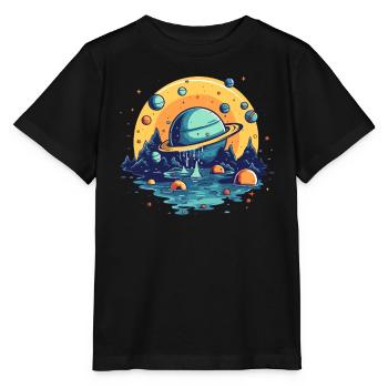 The Universe Is Liquid - Stanley/Stella MINI CREATOR Kids’ T-Shirt - black - Front - Mikhail (115cm)