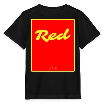 Rot - Stanley/Stella Kinder T-Shirt MINI CREATOR  - Schwarz - Vorne - Mikhail (115cm)