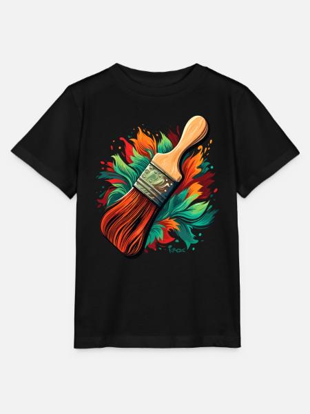 Pinsel für Maler - Stanley/Stella Kinder T-Shirt MINI CREATOR  - Schwarz