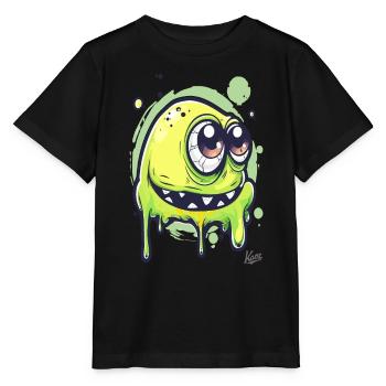 Drôle de monstre visqueux - T-shirt bio MINI CREATOR Stanley/Stella Enfant - noir - Devant - Mikhail (115cm)