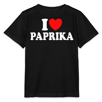 I Love Paprika Humor Paprika Cooking - Stanley/Stella MINI CREATOR Kids’ T-Shirt - black - Front - Mikhail (115cm)