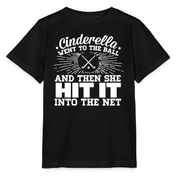 Field Hockey Cenderella Hit It Into The Net - Stanley/Stella MINI CREATOR Kids’ T-Shirt - black - Front - Mikhail (115cm)