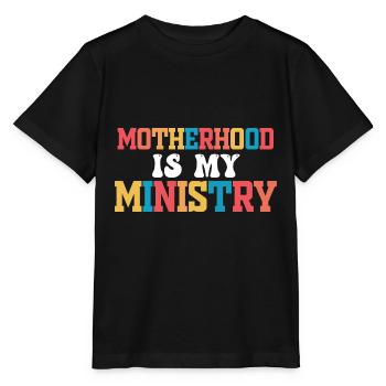 La maternité est mon ministère - T-shirt bio MINI CREATOR Stanley/Stella Enfant - noir - Devant - Mikhail (115cm)