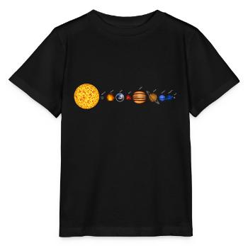 Solar system - Stanley/Stella MINI CREATOR Kids’ T-Shirt - black - Front - Mikhail (115cm)