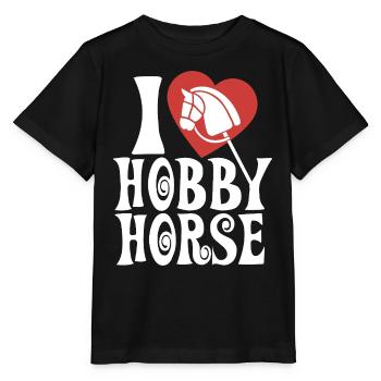 J’aime hobby cheval - Coeur - Hobby - T-shirt bio MINI CREATOR Stanley/Stella Enfant - noir - Devant - Mikhail (115cm)