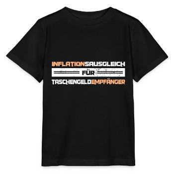 Taschengelderhöhung wegen Inflation - Stanley/Stella Kinder T-Shirt MINI CREATOR  - Schwarz - Vorne - Mikhail (115cm)