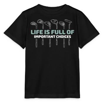 Wähle deinen Golfschläger - Stanley/Stella Kinder T-Shirt MINI CREATOR  - Schwarz - Vorne - Mikhail (115cm)