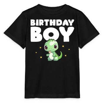 Anniversaire Garçon Dinosaure Fête Enfant - T-shirt bio MINI CREATOR Stanley/Stella Enfant - noir - Devant - Mikhail (115cm)