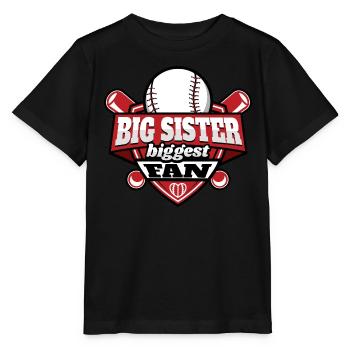 Big Sister Größter Baseball-Fan - Stanley/Stella Kinder T-Shirt MINI CREATOR  - Schwarz - Vorne - Mikhail (115cm)