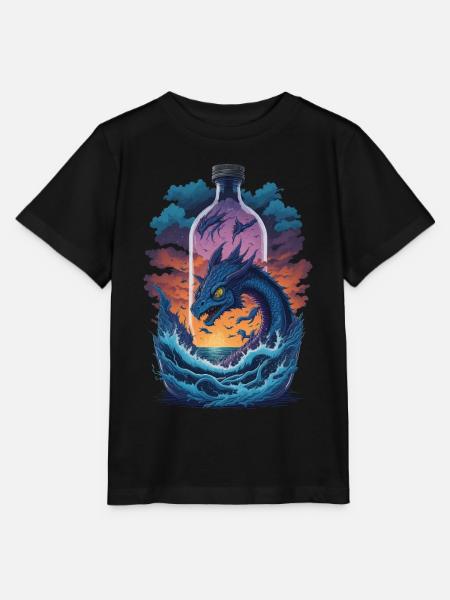 Drache - Stanley/Stella Kinder T-Shirt MINI CREATOR  - Schwarz