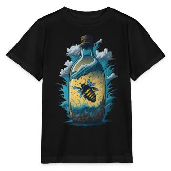 Biene Flasche - Stanley/Stella Kinder T-Shirt MINI CREATOR  - Schwarz - Vorne - Mikhail (115cm)