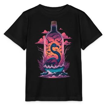 Flamingo Flasche - Stanley/Stella Kinder T-Shirt MINI CREATOR  - Schwarz - Vorne - Mikhail (115cm)
