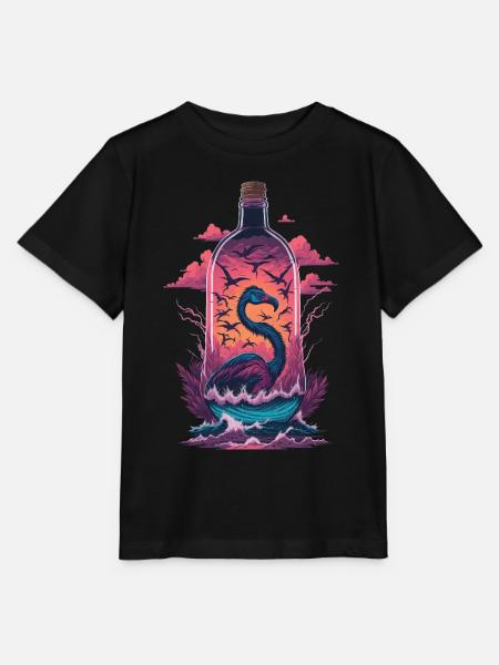 Flamingo Flasche - Stanley/Stella Kinder T-Shirt MINI CREATOR - Schwarz
