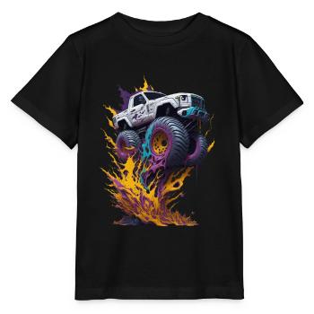 Monster truck - T-shirt bio MINI CREATOR Stanley/Stella Enfant - noir - Devant - Mikhail (115cm)