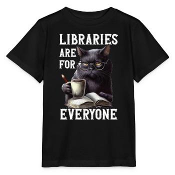 Bibliotheken Sind Für Alle Da Bibliothekar - Stanley/Stella Kinder T-Shirt MINI CREATOR  - Schwarz - Vorne - Mikhail (115cm)