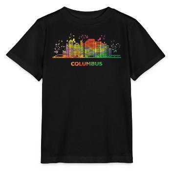 Columbusite Skyline Columbus - T-shirt bio MINI CREATOR Stanley/Stella Enfant - noir - Devant - Mikhail (115cm)