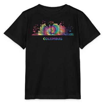Columbusite Skyline Columbus - T-shirt bio MINI CREATOR Stanley/Stella Enfant - noir - Devant - Mikhail (115cm)
