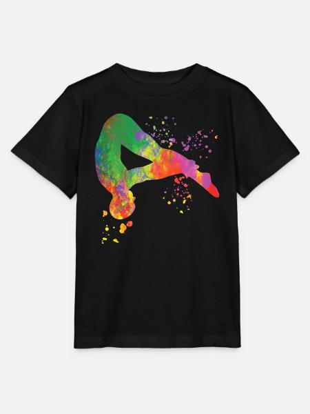 Synchronisierter Wassertaucher High Diver - Stanley/Stella Kinder T-Shirt MINI CREATOR - Schwarz