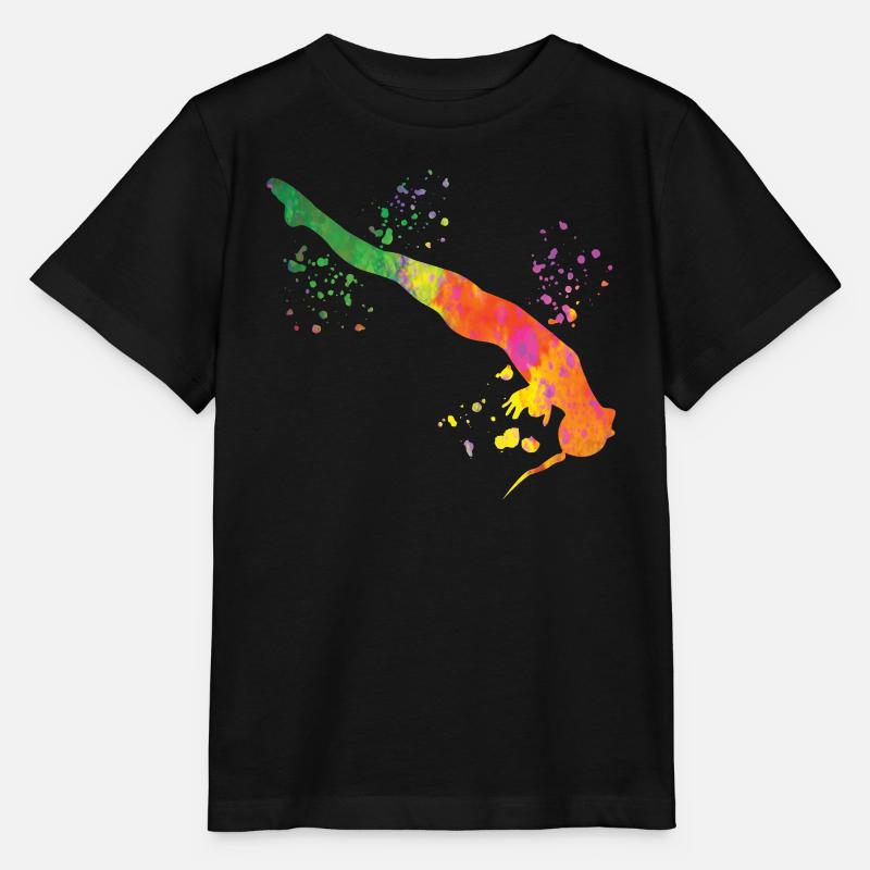 Turmspringen Kunstspringen Synchronspringen - Stanley/Stella Kinder T-Shirt MINI CREATOR - Schwarz