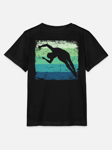 Synchronisierter Wassertaucher High Diver - Stanley/Stella Kinder T-Shirt MINI CREATOR - Schwarz