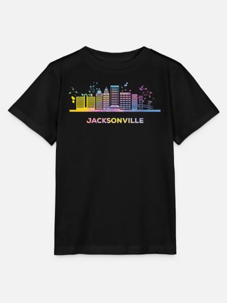 Jacksonvillians Skyline Jacksonville - Stanley/Stella Kinder T-Shirt MINI CREATOR - Schwarz