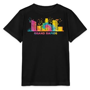 Ligne d’horizon de Grand Rapidian Grand Rapids - T-shirt bio MINI CREATOR Stanley/Stella Enfant - noir - Devant - Mikhail (115cm)
