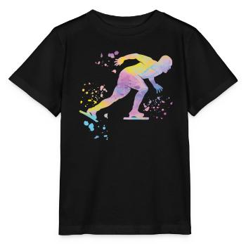 Patineuse de vitesse Sportswoman Patinage de vitesse - T-shirt bio MINI CREATOR Stanley/Stella Enfant - noir - Devant - Mikhail (115cm)