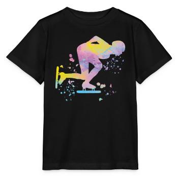 Patineur de vitesse Athlète Patinage de vitesse - T-shirt bio MINI CREATOR Stanley/Stella Enfant - noir - Devant - Mikhail (115cm)