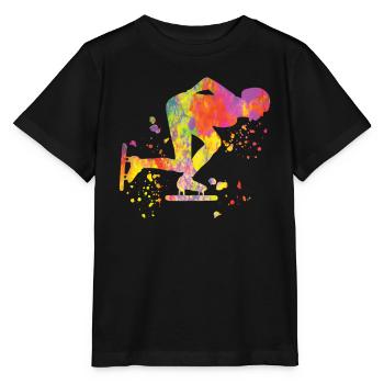 Patineuse de vitesse Sportswoman Patinage de vitesse - T-shirt bio MINI CREATOR Stanley/Stella Enfant - noir - Devant - Mikhail (115cm)